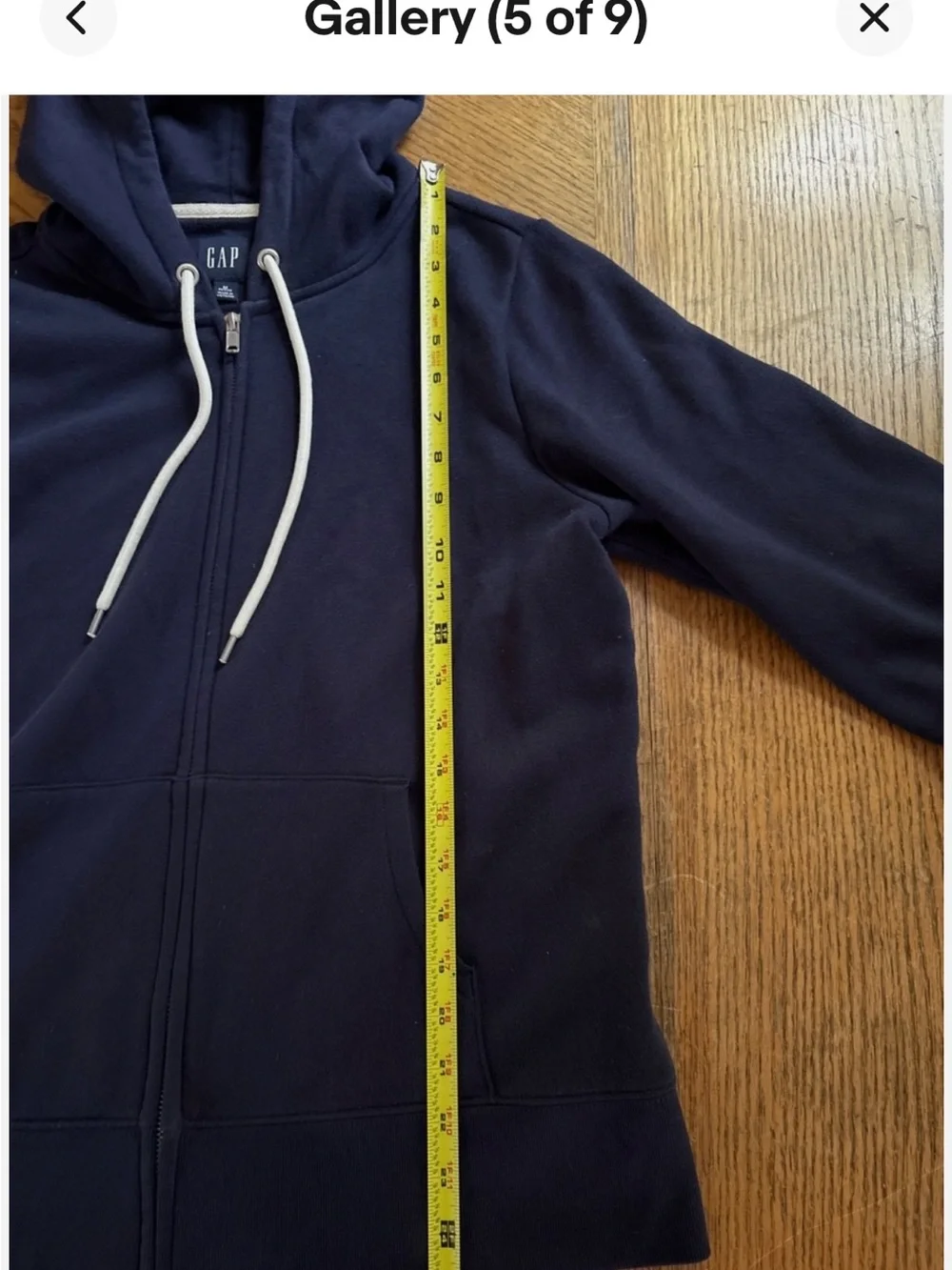 Women’s Vintage GAP Hooded Full Zip-Up Sweatshirt Navy  MEDIUM PETITE